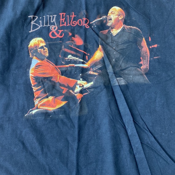 Vintage 2003 Billy Joel & Elton John tour T-shirt XXL NWOT concert black - Picture 2 of 8
